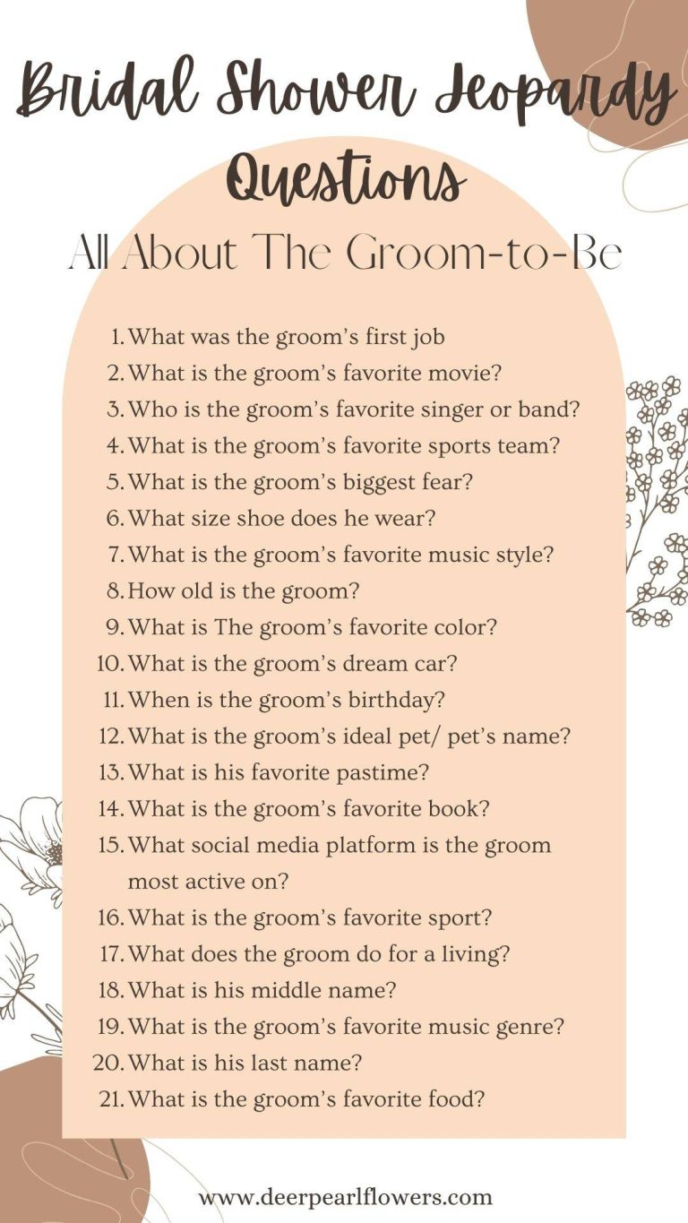 100+ Bridal Shower Jeopardy Questions [2025 Guides] Deer Pearl Flowers