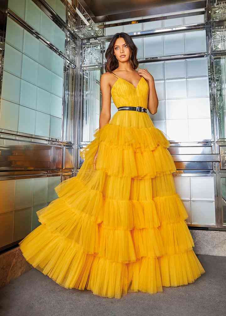 Mustard yellow wedding dresses