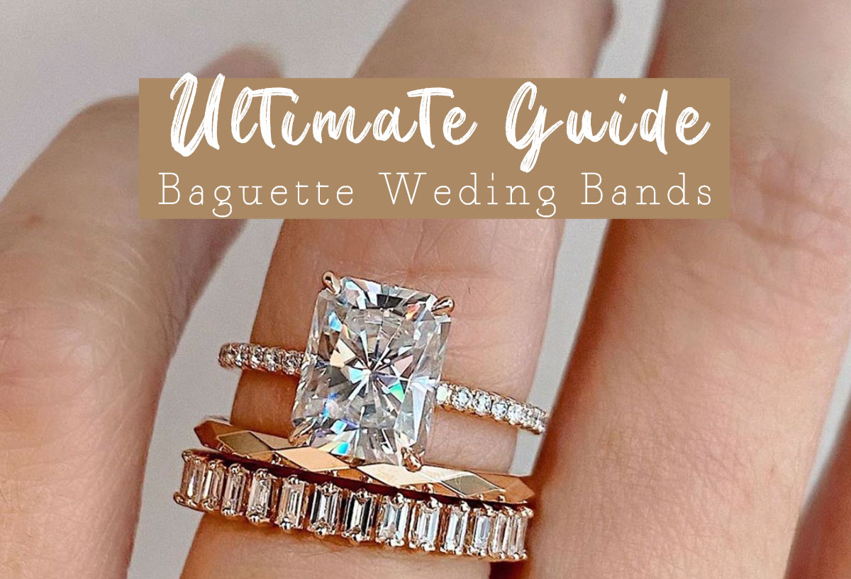 baguette wedding bands