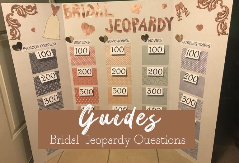 Bridal Jeopardy Template