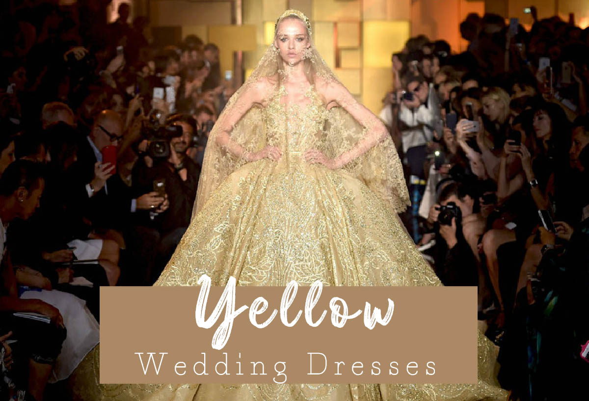yellow wedding gowns