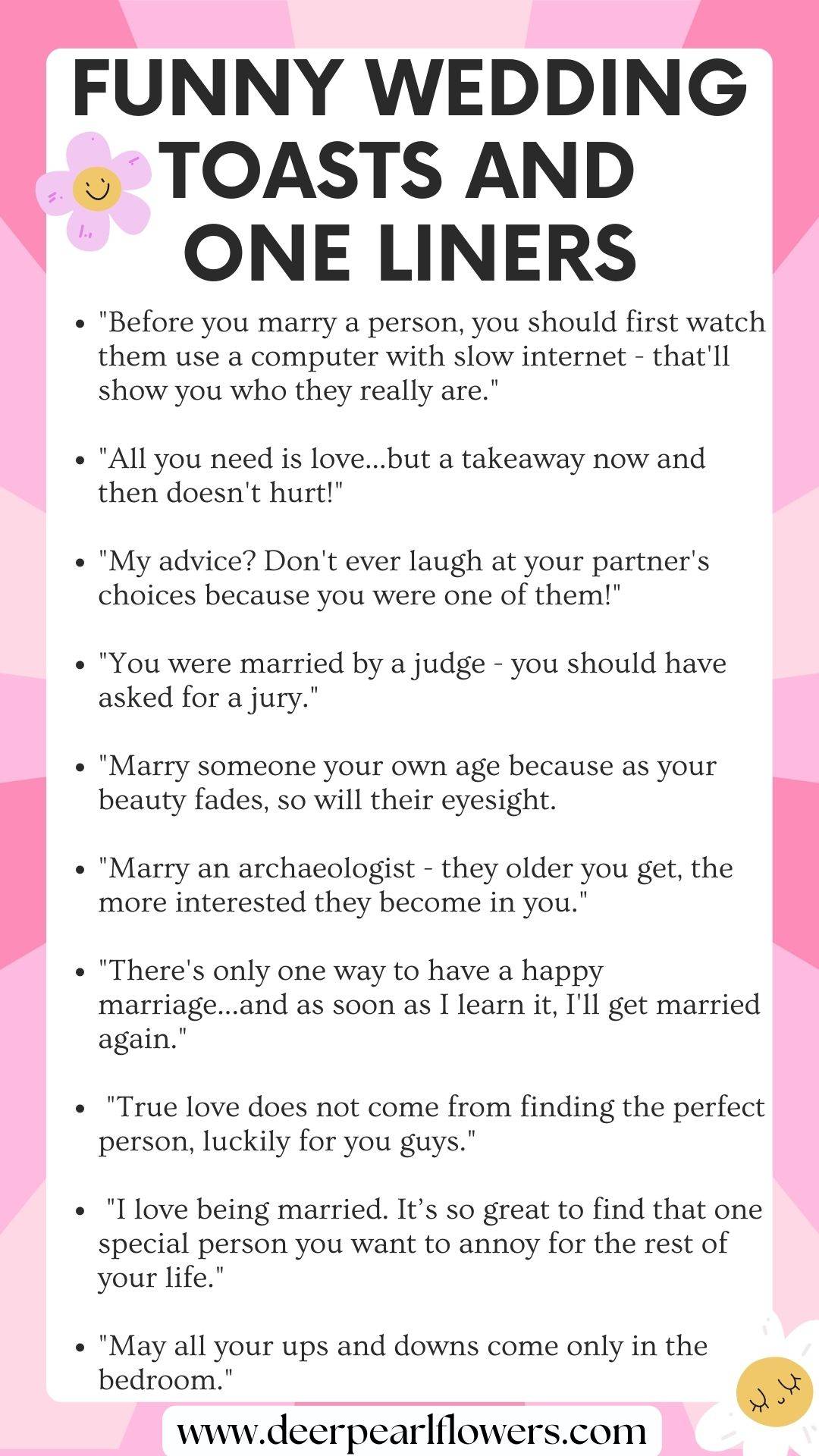 example of funny wedding speech