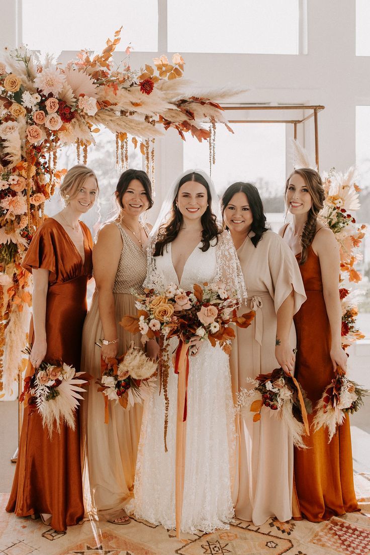 Ivory Terracotta Bridesmaid Dresses