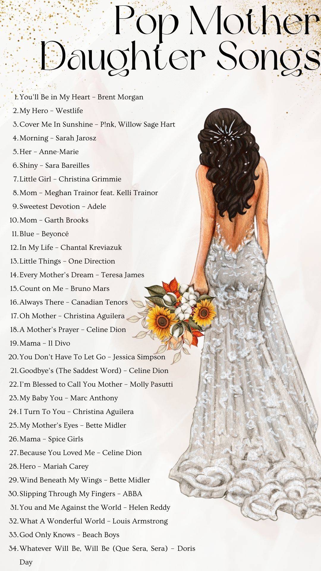Pop Mother Daughter Songs for Wedding