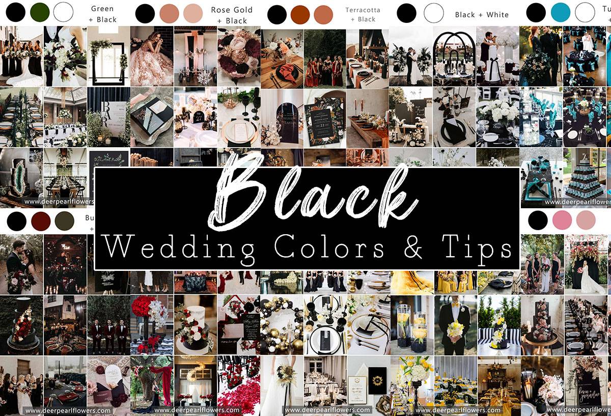 black wedding theme color ideas