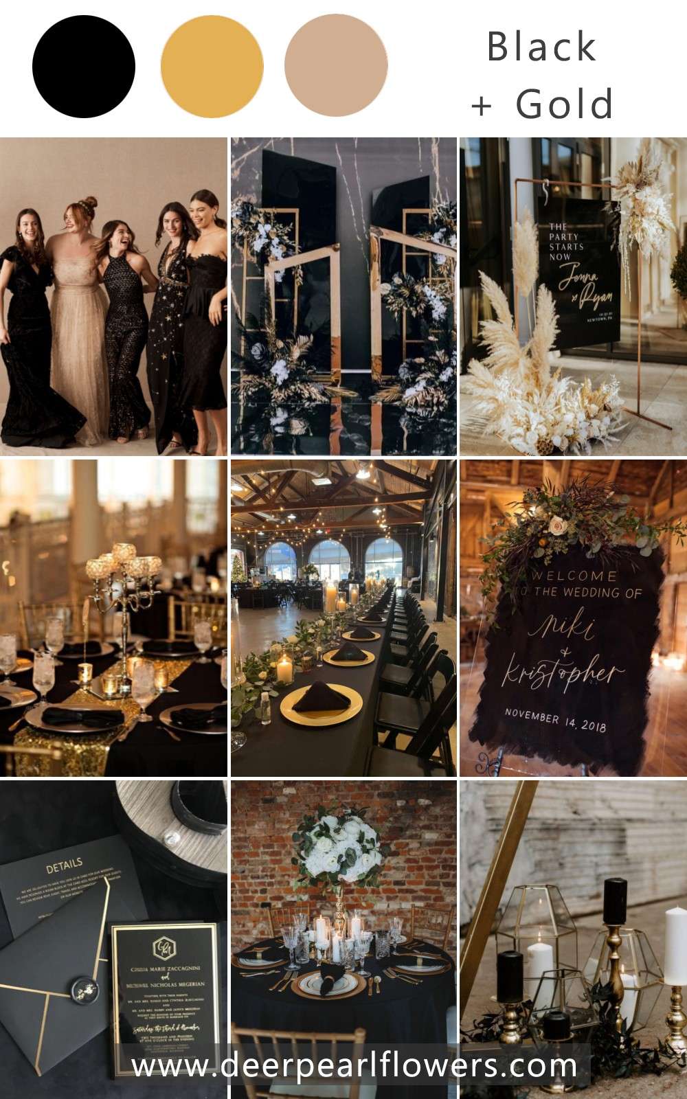 Update 134+ black and gold wedding decor - seven.edu.vn