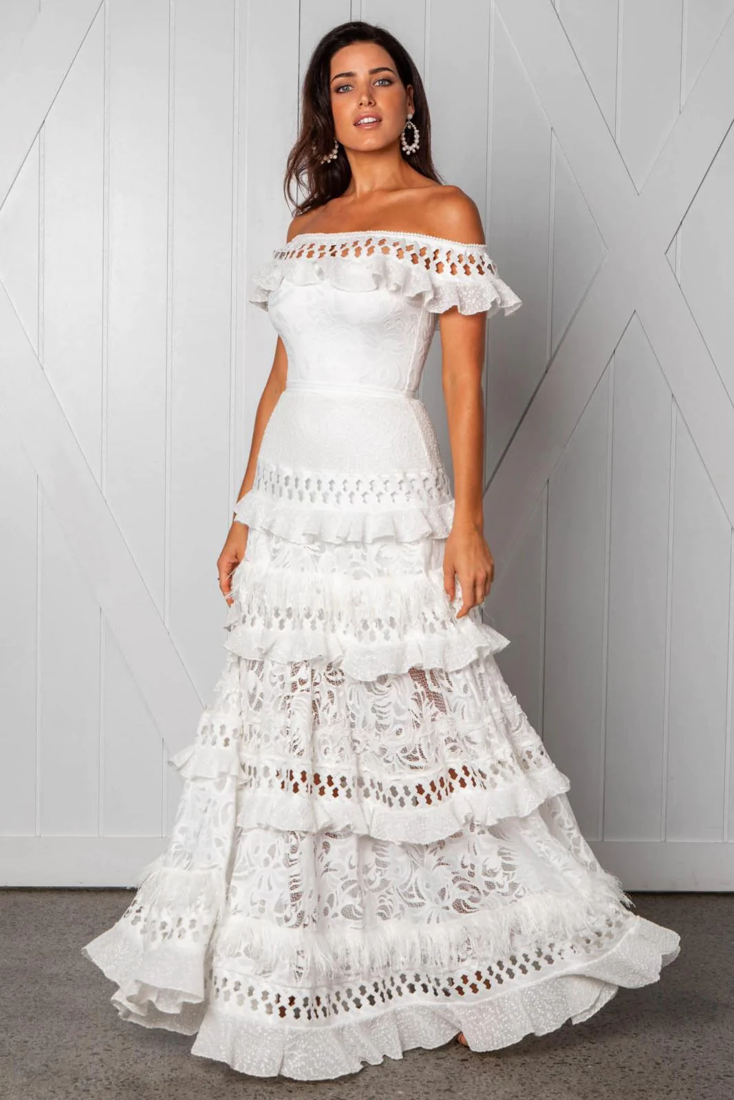 traditional mexican wedding dress off the shoulder bohemian lace