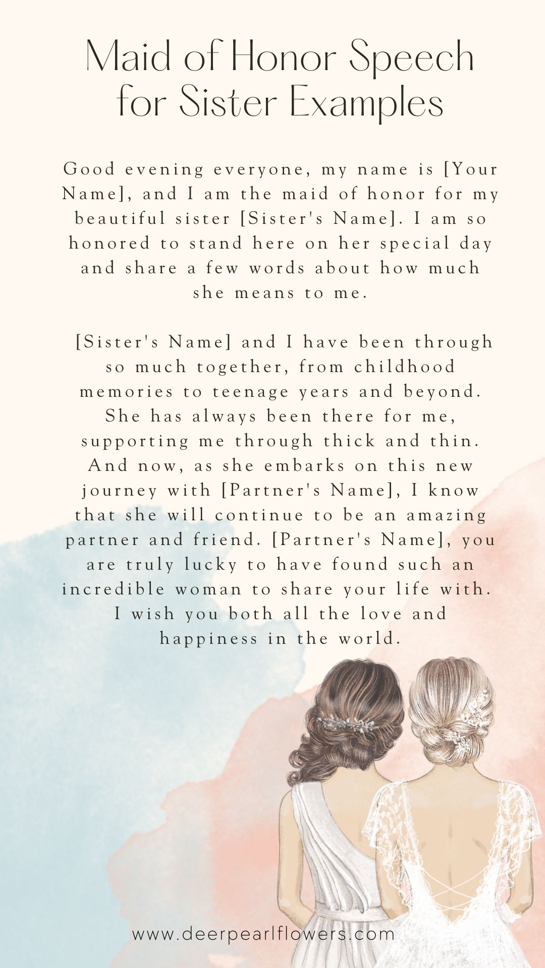 how to begin a maid of honor speech