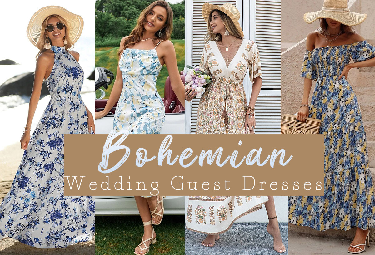 bohemian boho wedding guest dresses