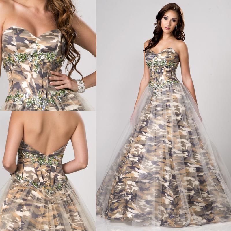 camo wedding dress 