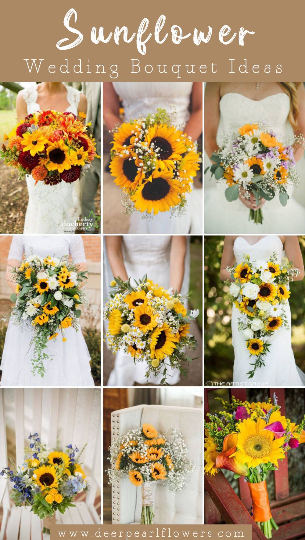 sunflower wedding bouquet ideas