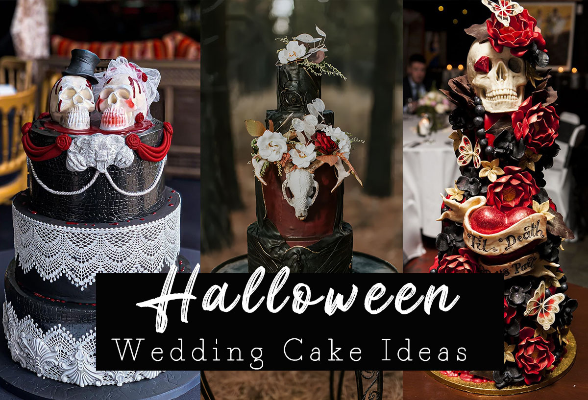 Halloween wedding cakes