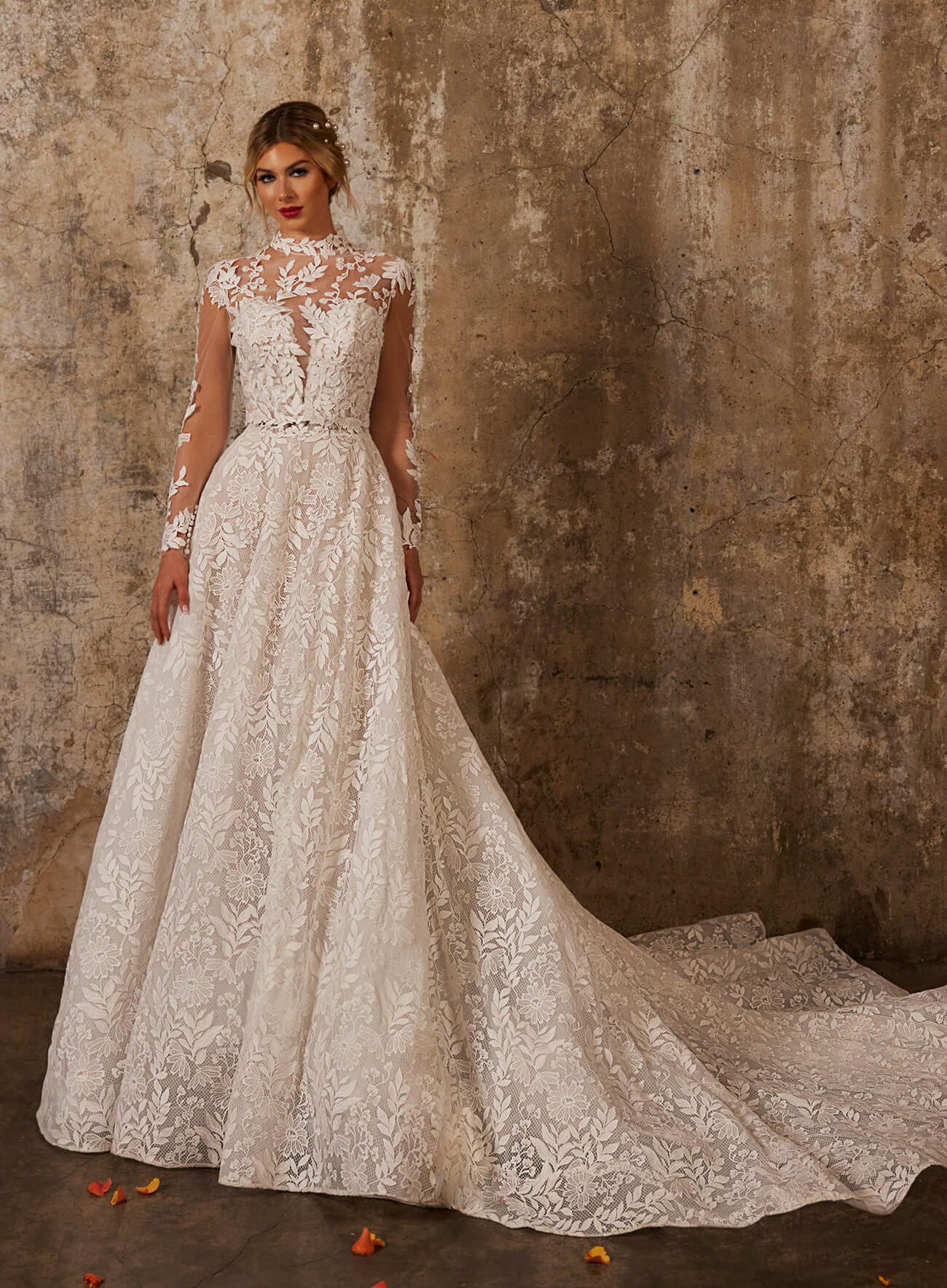 Sweetheart Lace Wedding Dress with Lace Jacket