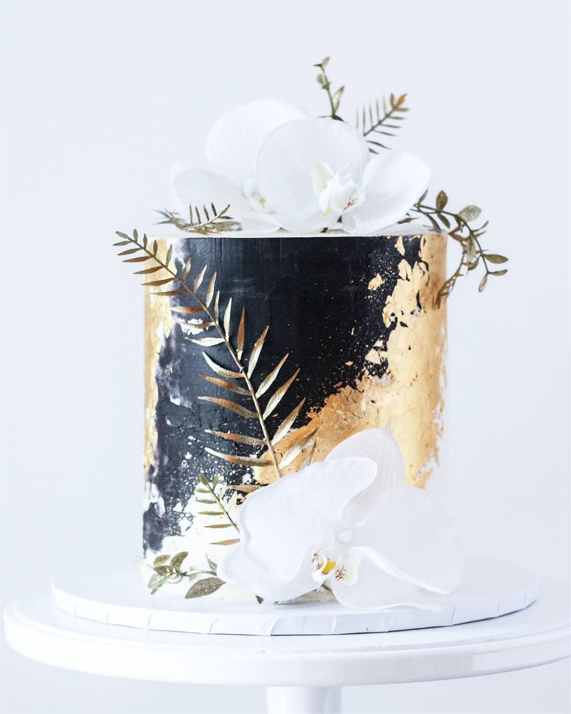 black and gold groom cake via sallycoopercakeartist