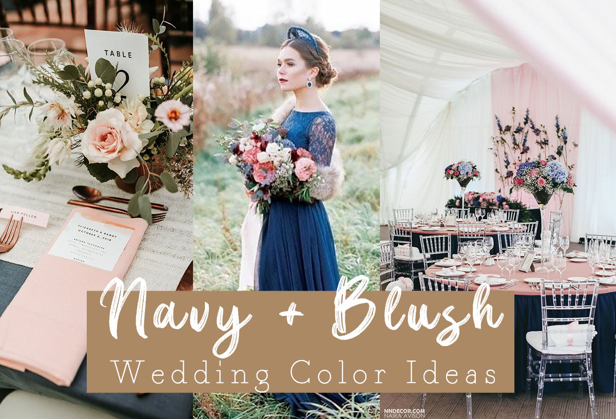 navy and blush wedding color