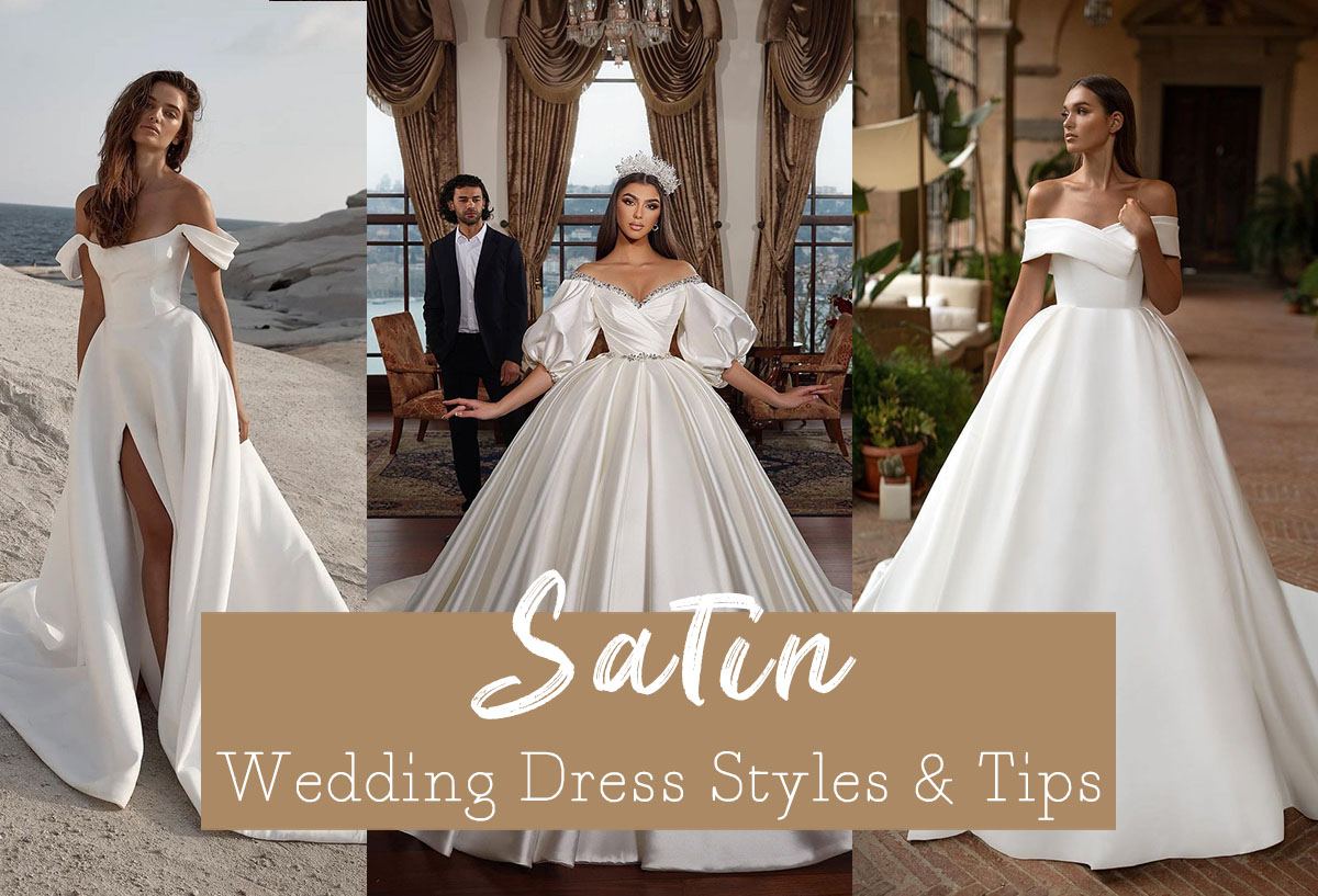 satin wedding dresses