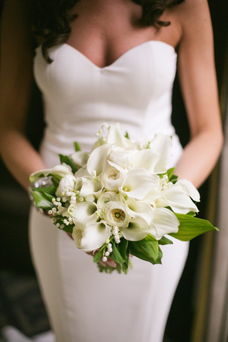 Calla Lily and Lily of the Valley Bridal Bouquet