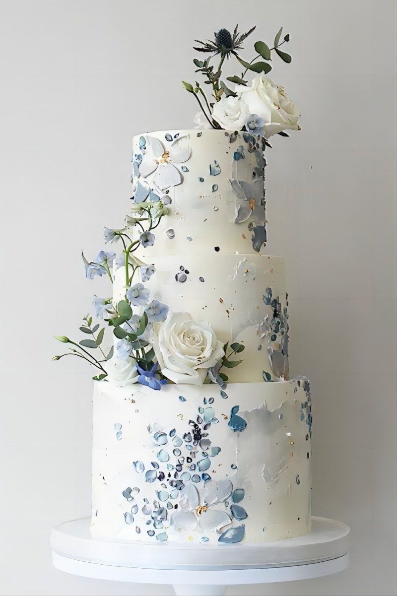25 Blue Wedding Cake Ideas 2024: Light, Dusty, Royal Blue