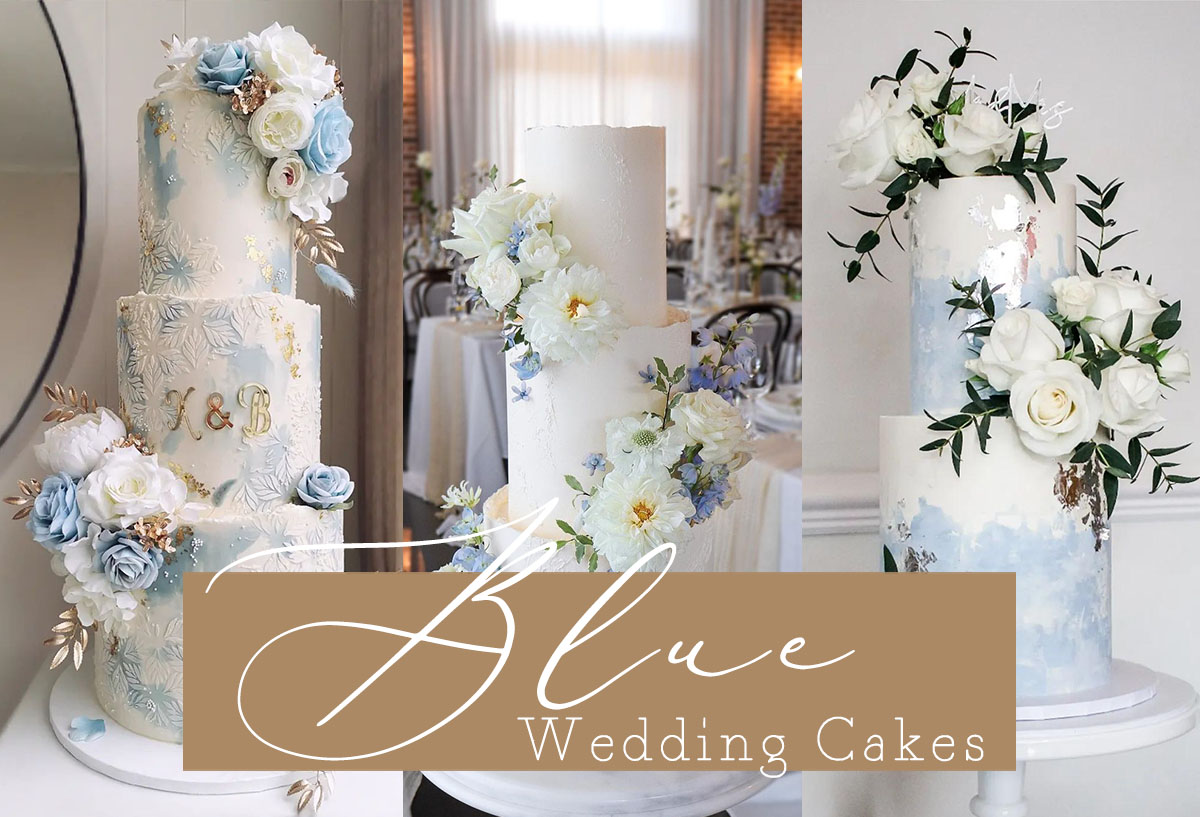 blue wedding cakes