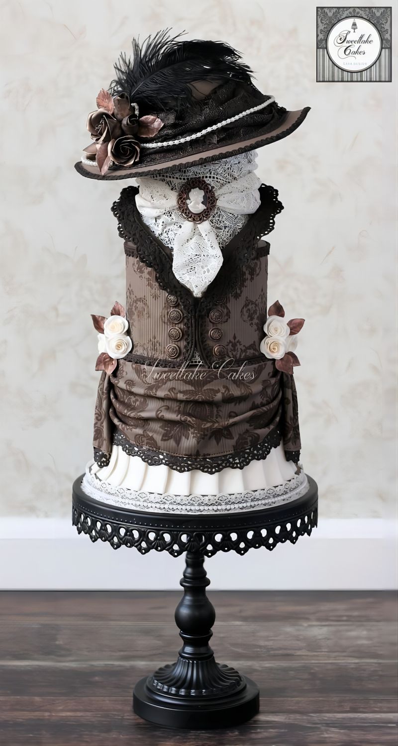 Victorian vintage steampunk wedding cake