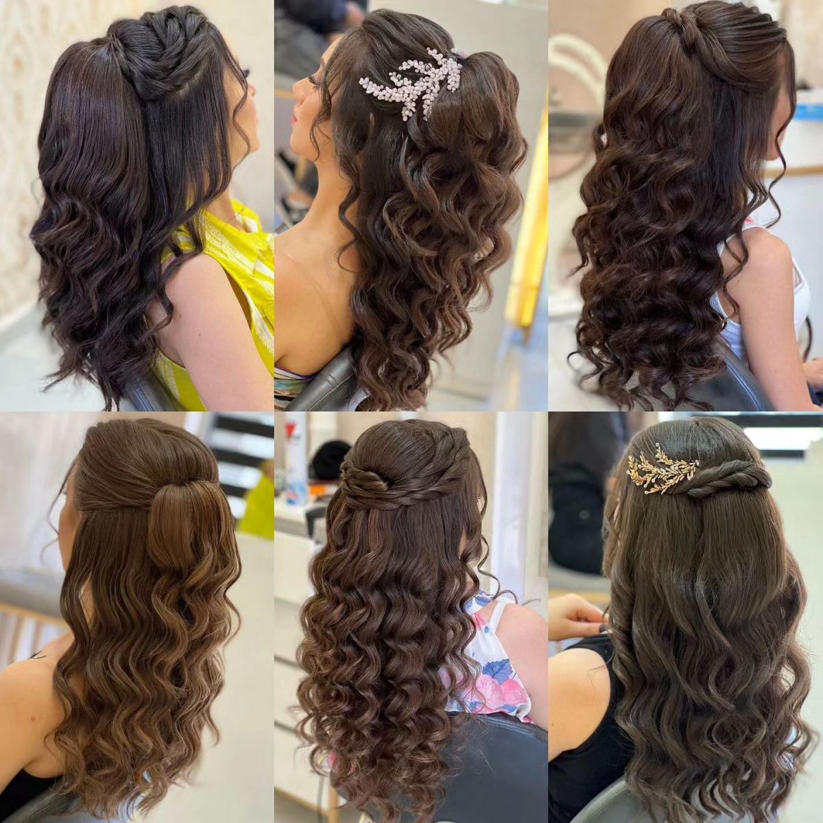 long half up half down quinceanera hairstyles via girls_only_syria