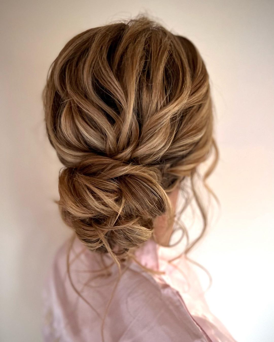 messy lou bun bridesmaid updo hairstyle via lisamariehair