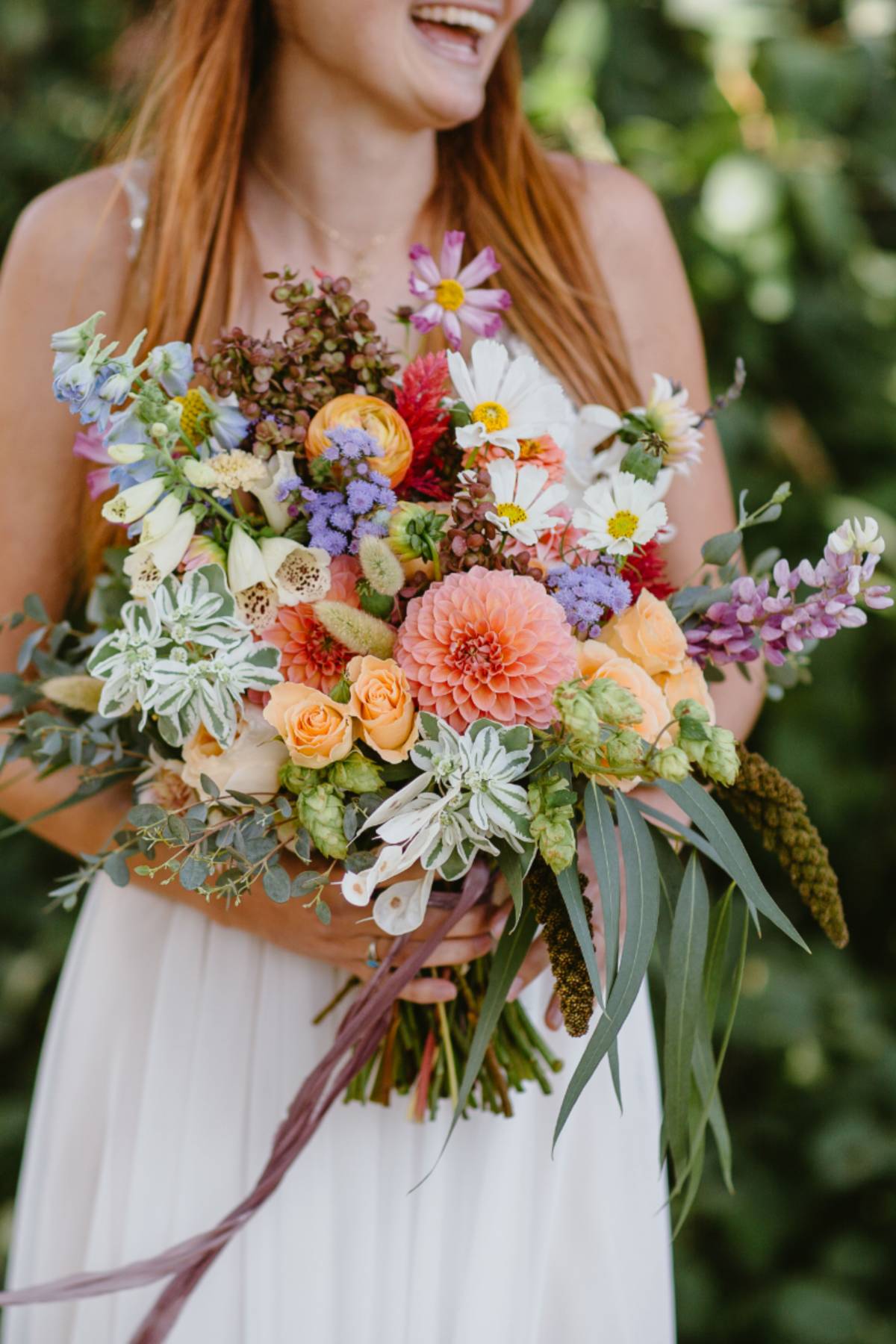 pastel summer wildflower bouquet