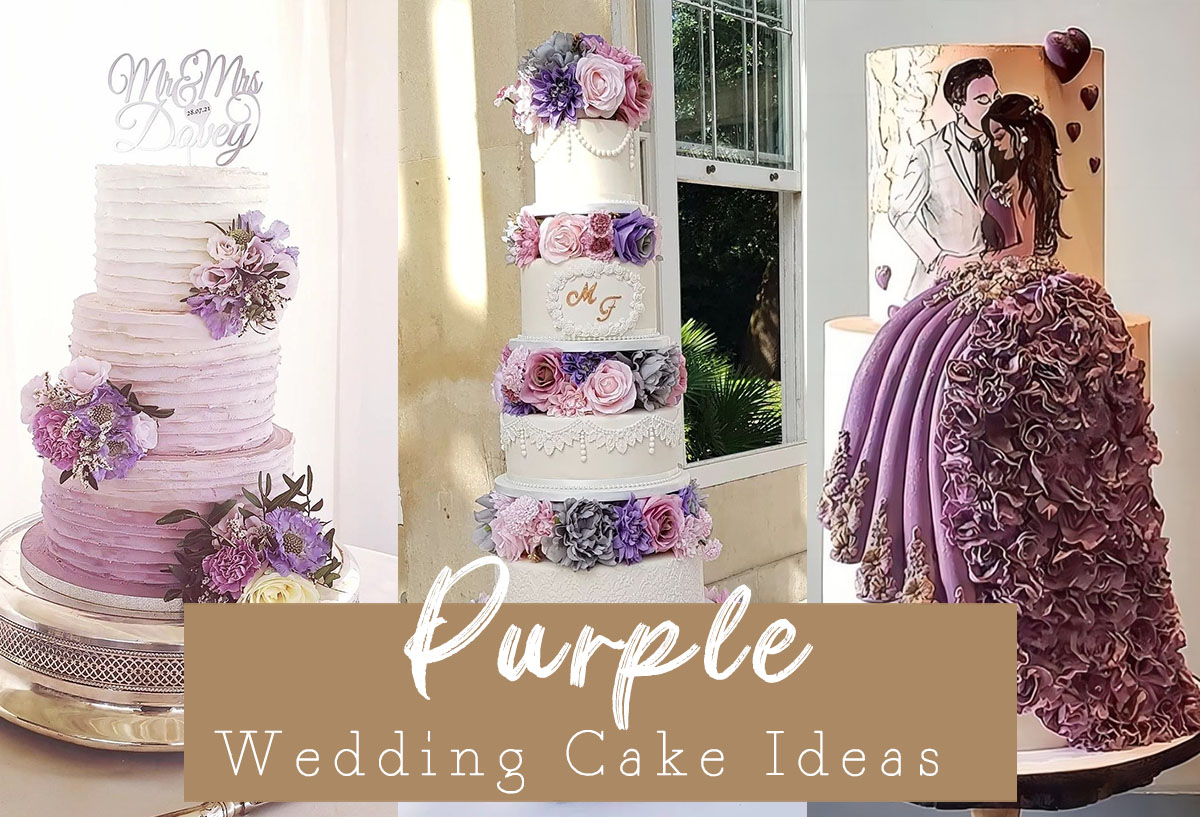 purple wedding cakes