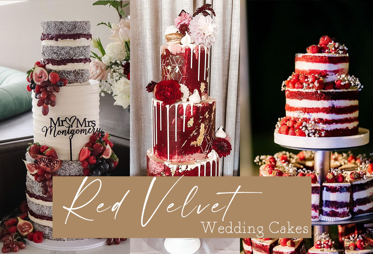 red velvet wedding cakes