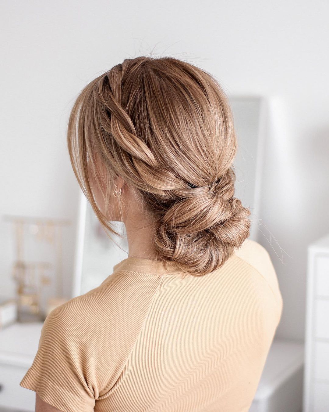 simple chic wedding guest updo hairstyles