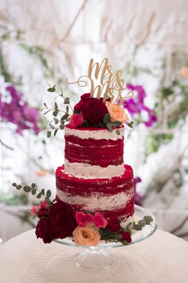 simple red velvet wedding cake