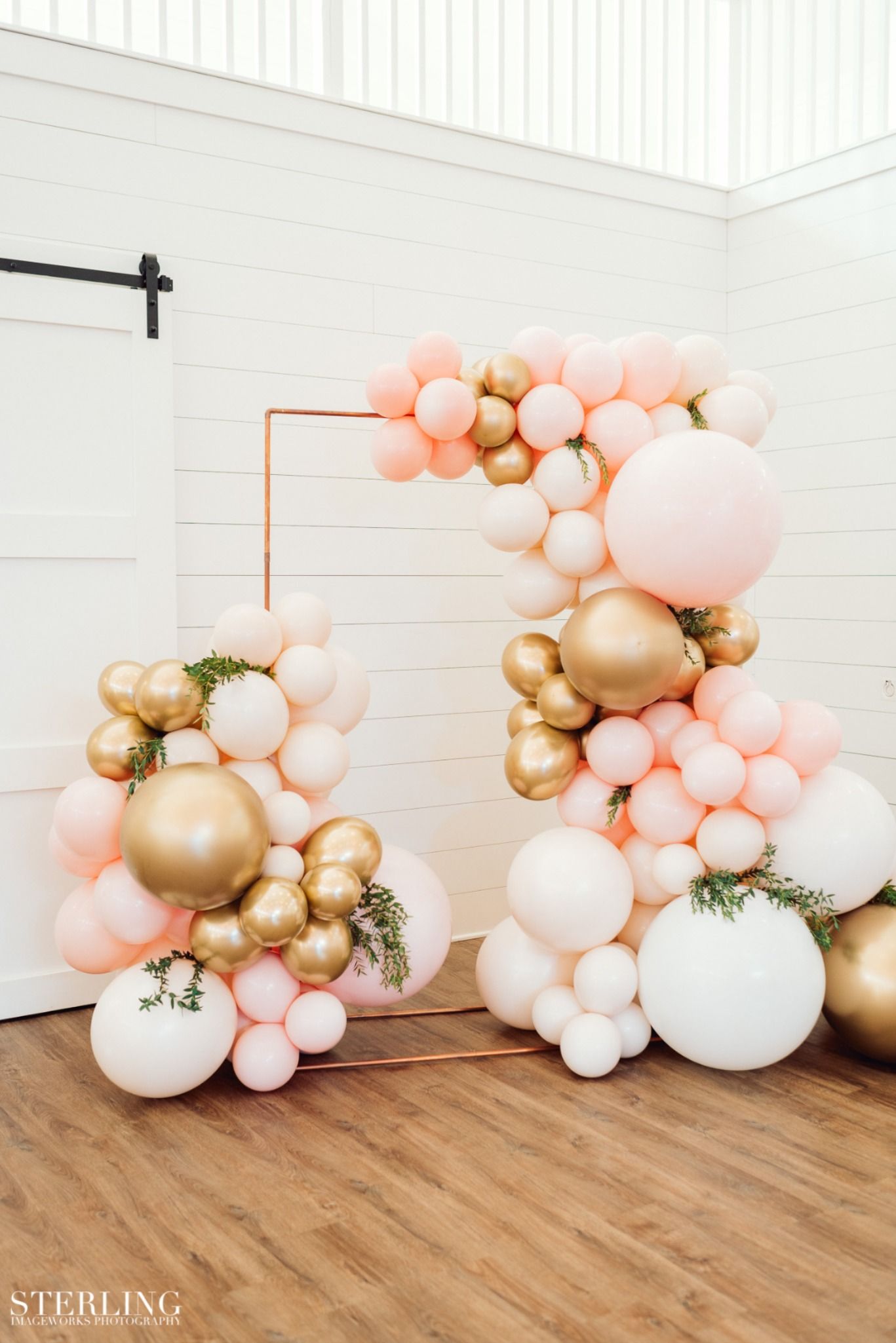 Blush and Gold Balloon Arch