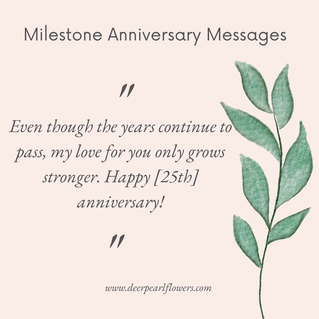Milestone Anniversary Messages
