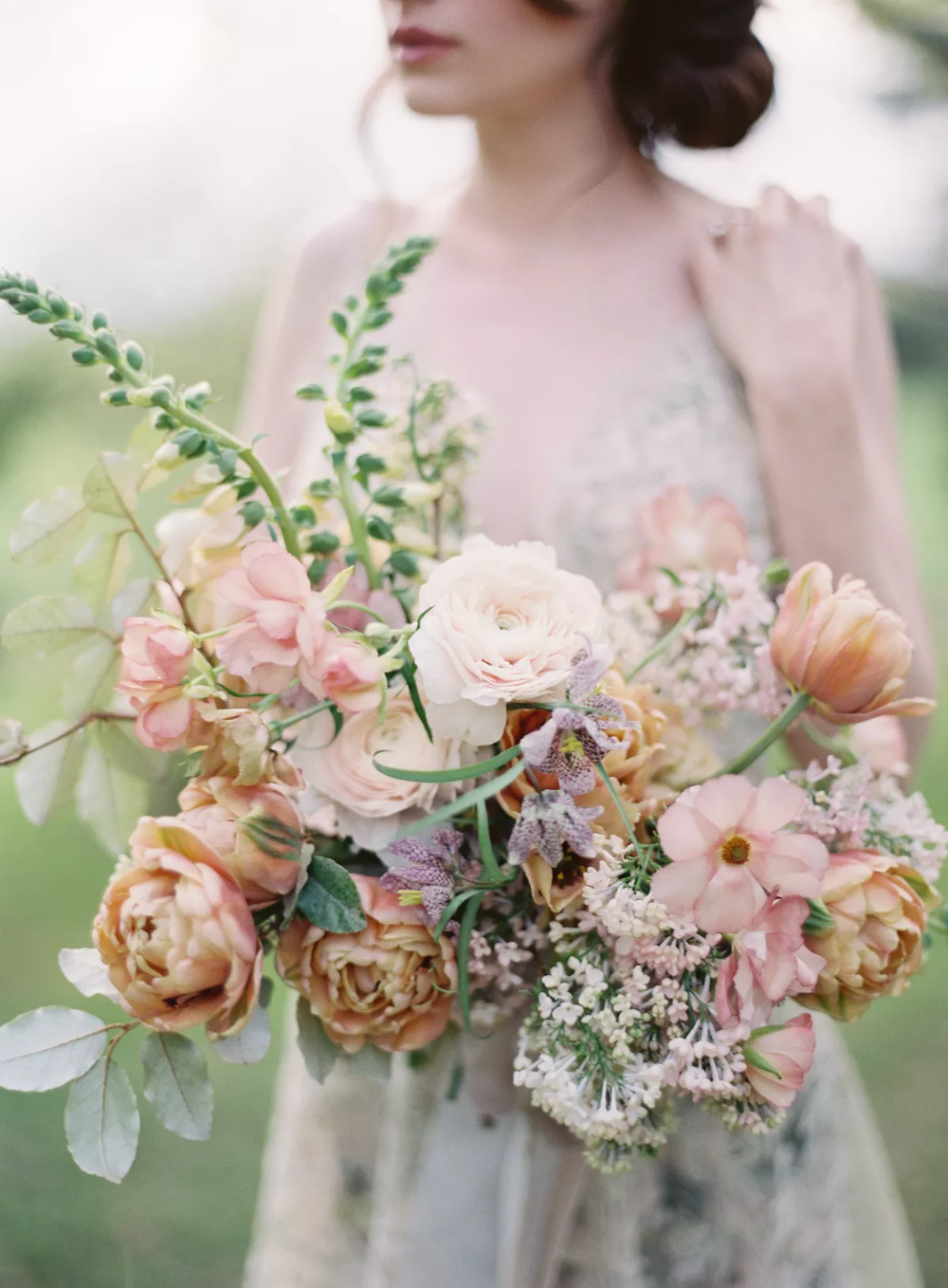 Pastel Tulip Wedding Bouquets for Spring