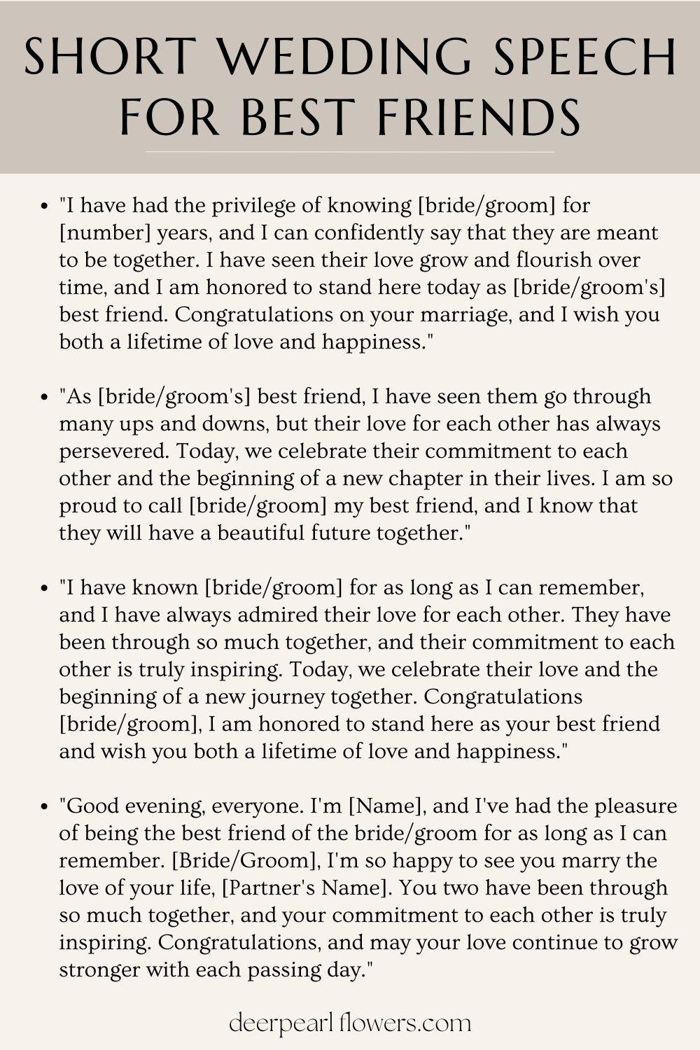 speech on best friend wedding