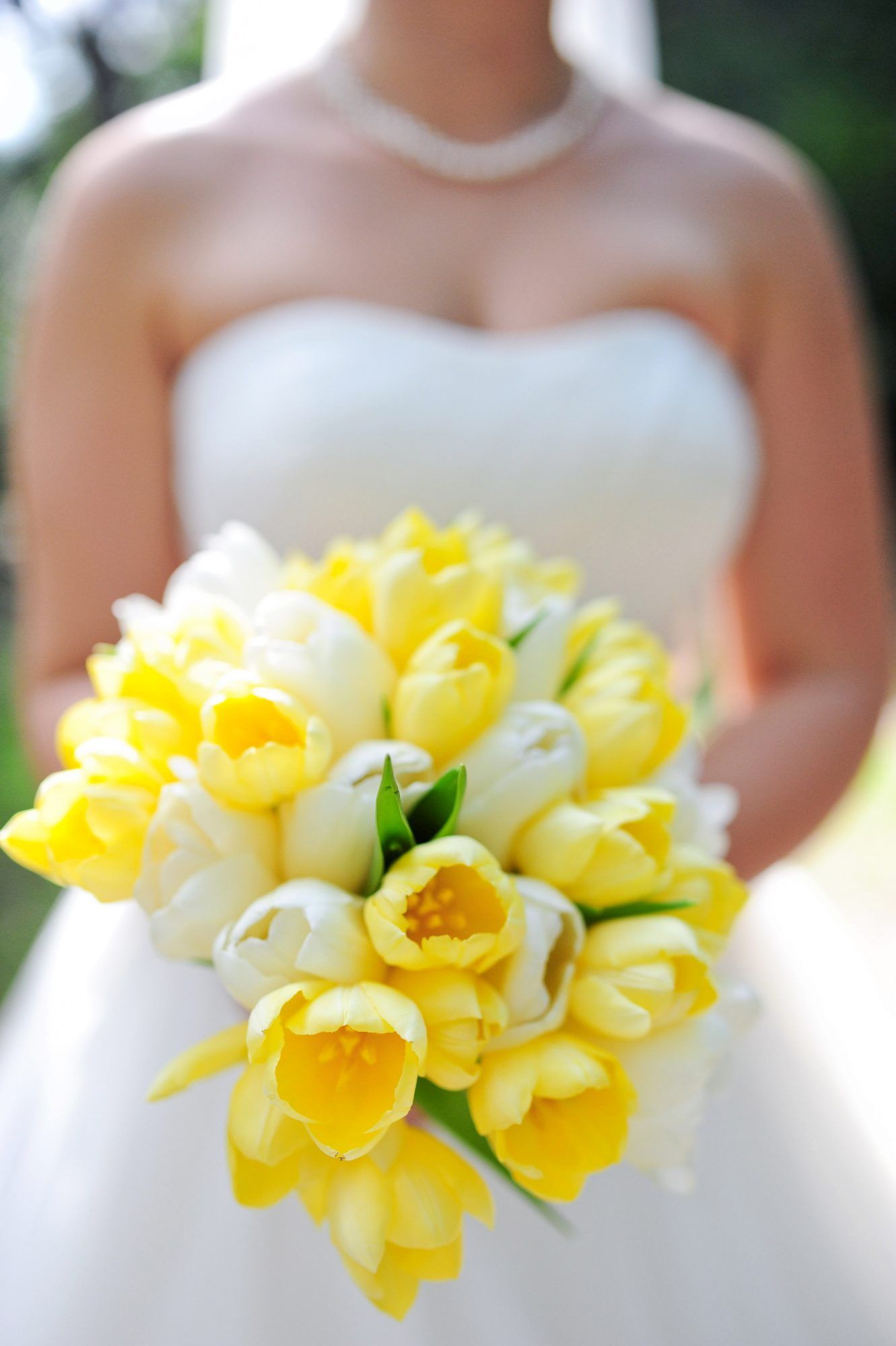 Yellow Tulip Wedding Bouquet