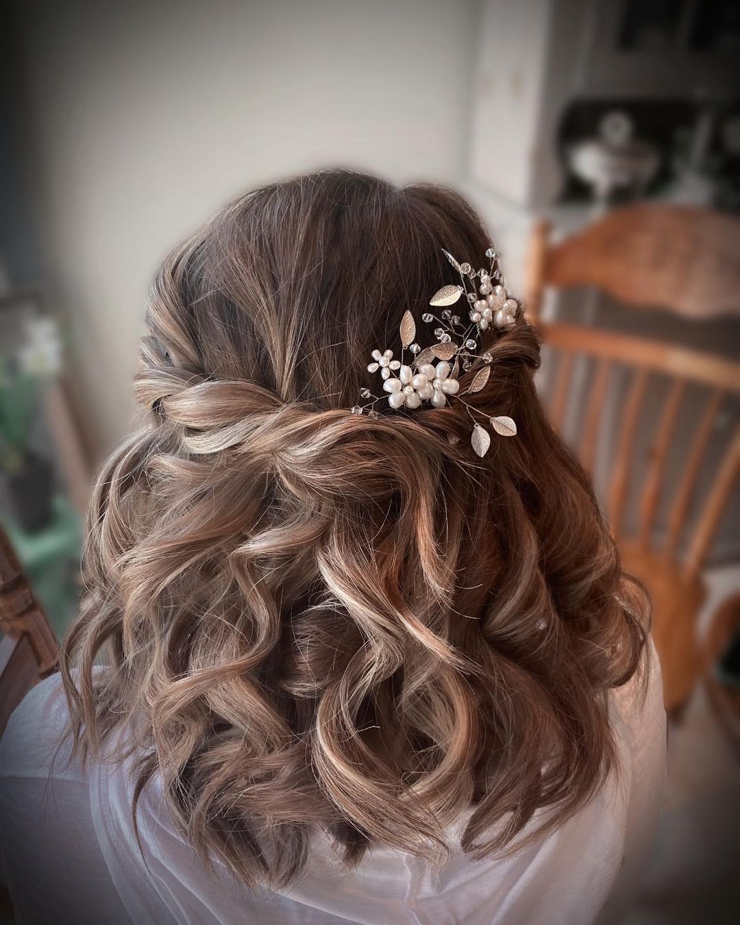 half up half down short prom hairstyle via hairbysherri