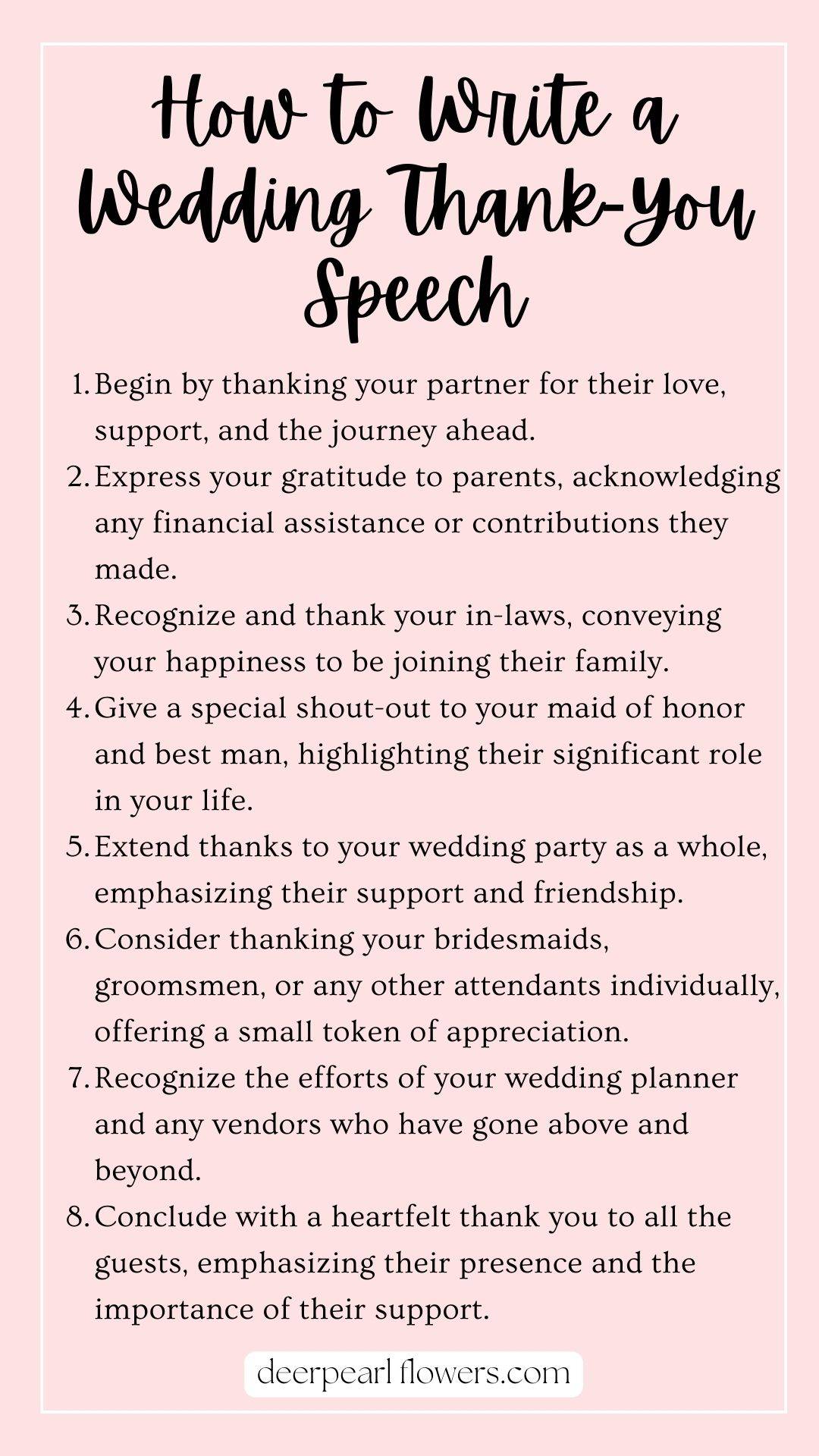 writing wedding thank you speech