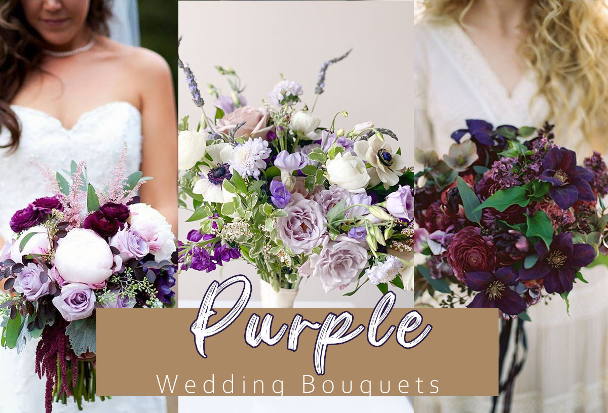 purple wedding bouquets