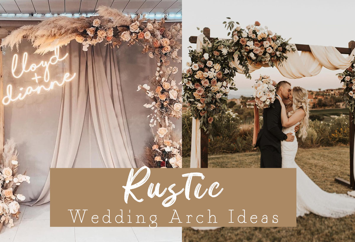 rustic wedding arches