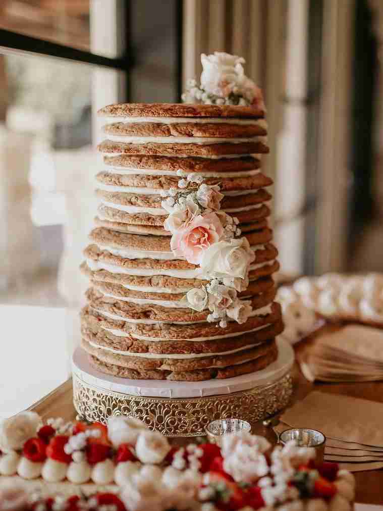 vintage wedding cookies cake