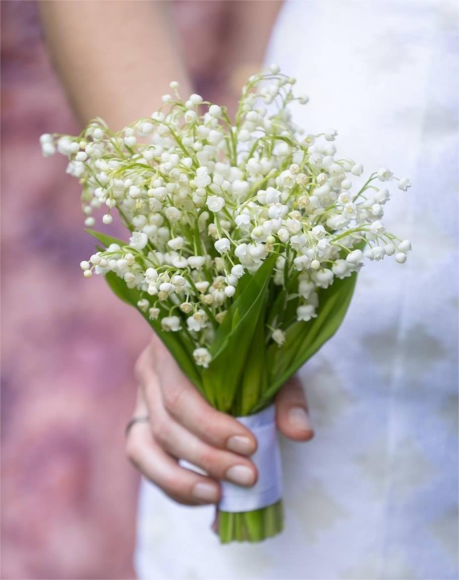 lily of the valley wedding bouquet via bedfordvillageflowershoppe