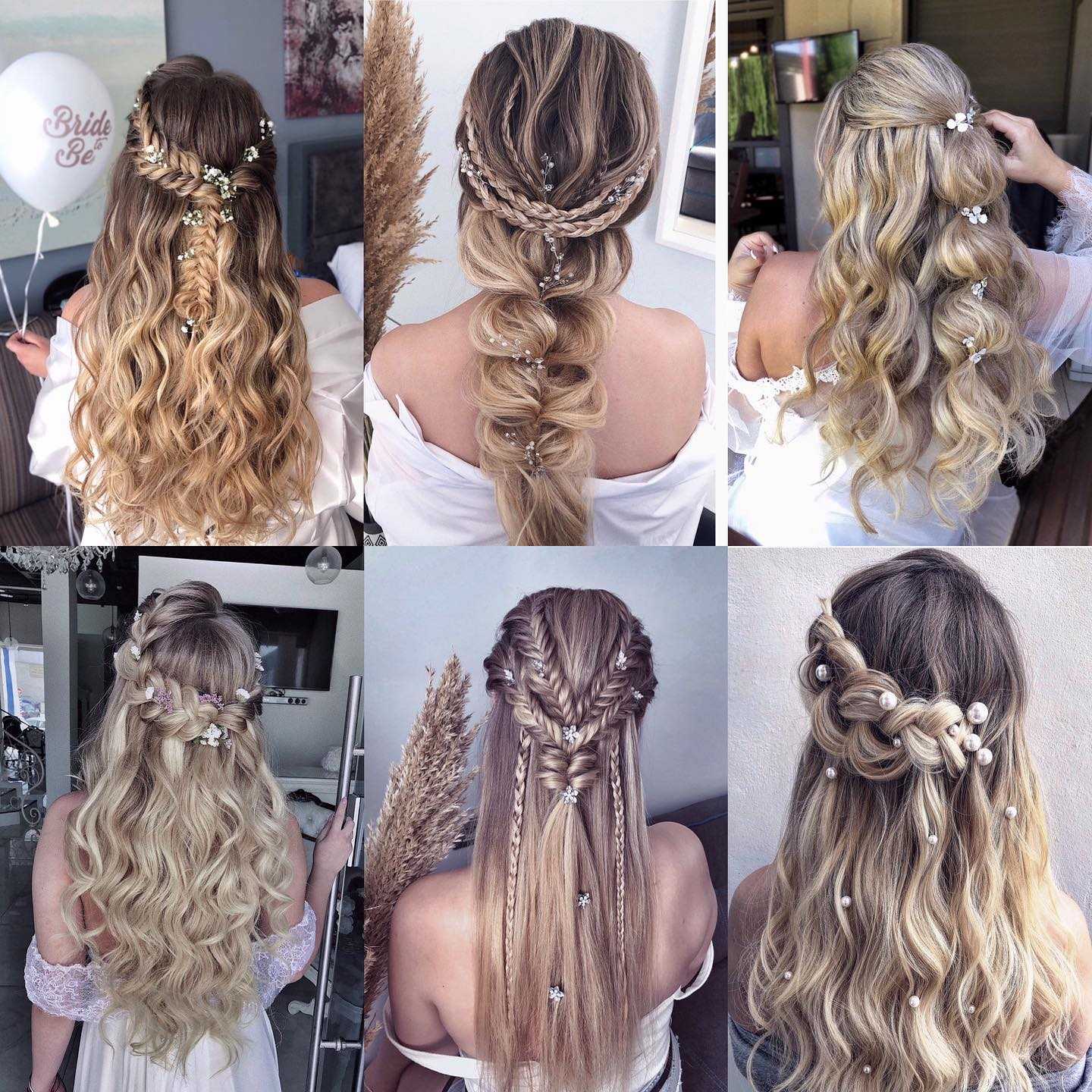 long half up half down birthday hairstyles via zhanna_syniavska