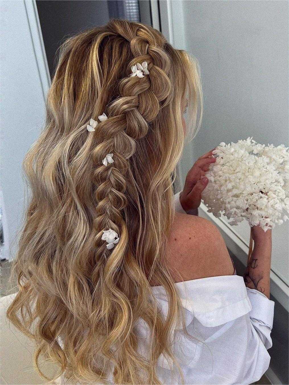 long side braided down hairstyle via zhanna_syniavska