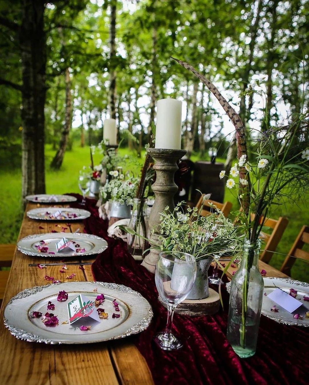 viking wedding reception table decoration