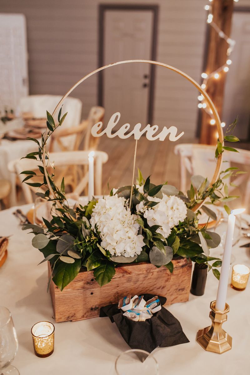 DIY Rustic Greenery Dreamy Wedding Hoop Wedding Centerpieces