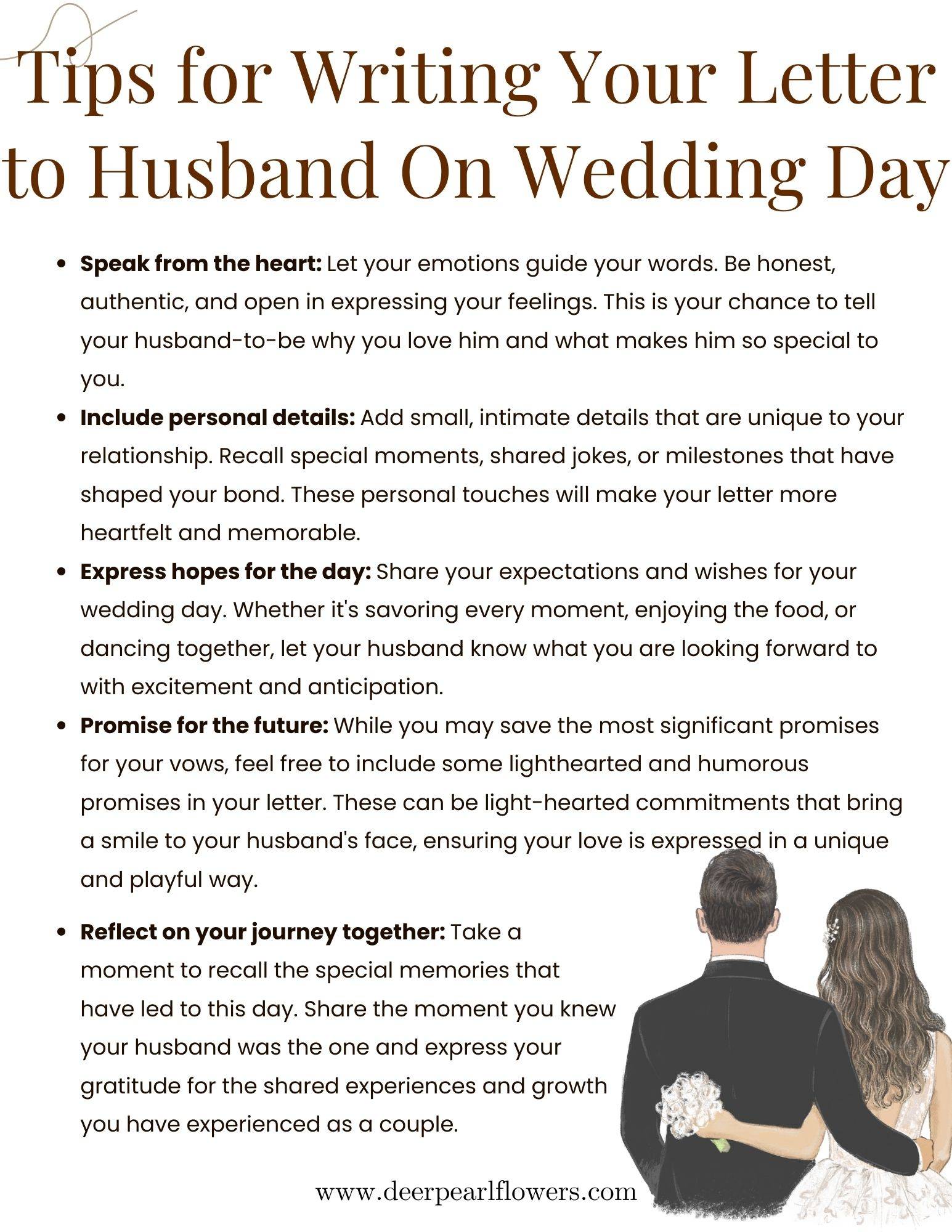Letter to Husband On Wedding Day