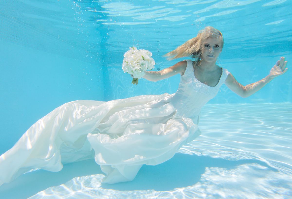 Swimming bride