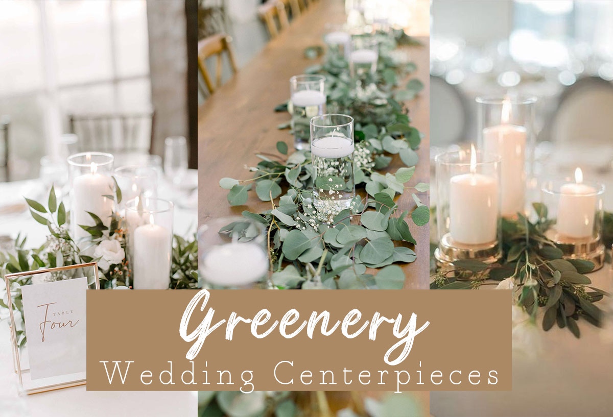 greenery wedding centerpieces