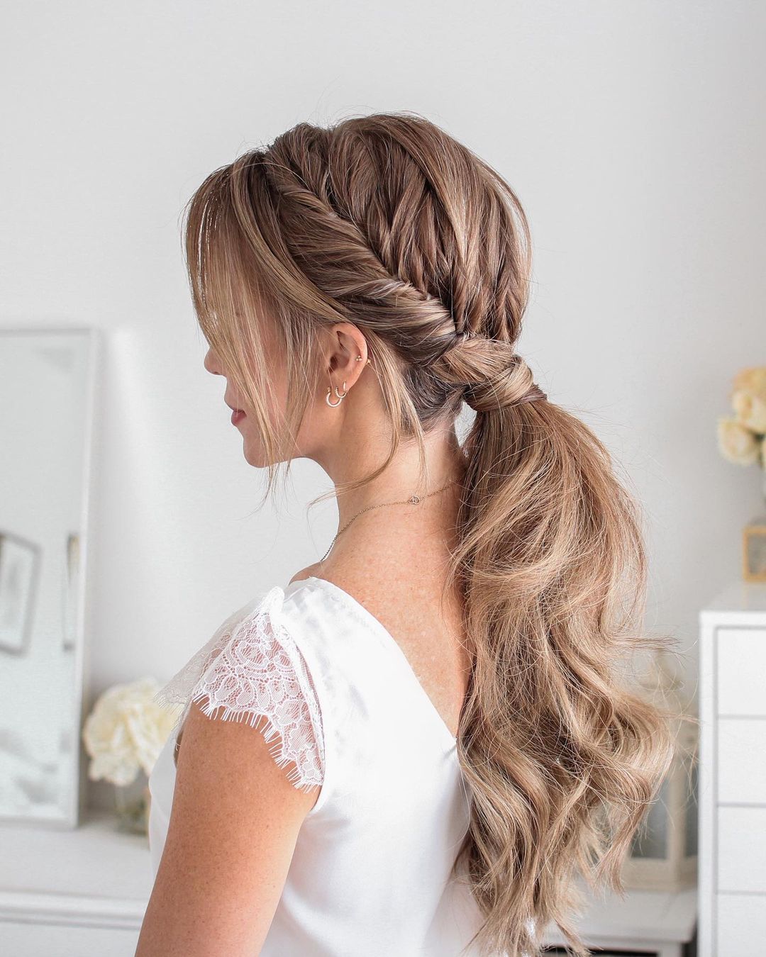 twisted low ponytail valentine's day hairstyle via missysueblog